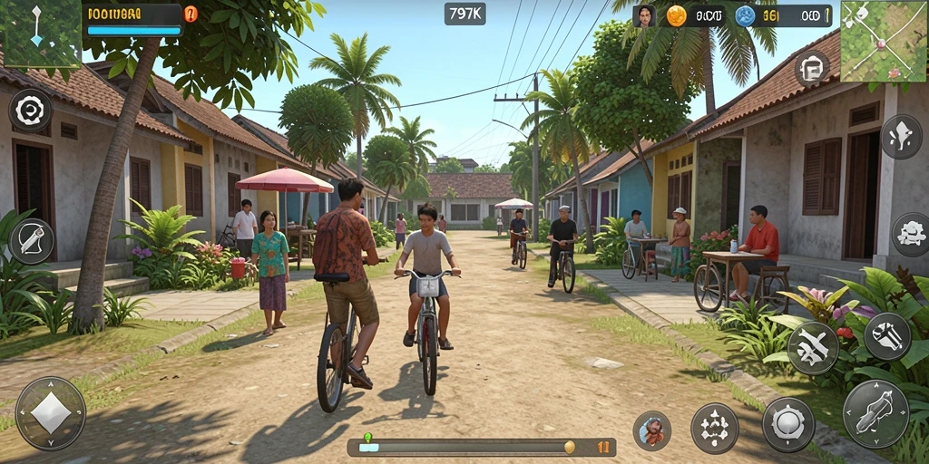 Tampilan gameplay interaktif dari 797K yang seru dan menantang.