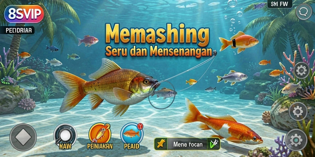 Tampilan gameplay 8SVIP yang menarik saat memancing.