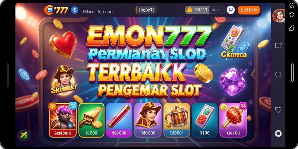 Tampilan screenshot permainan slot EMON777 yang penuh warna.