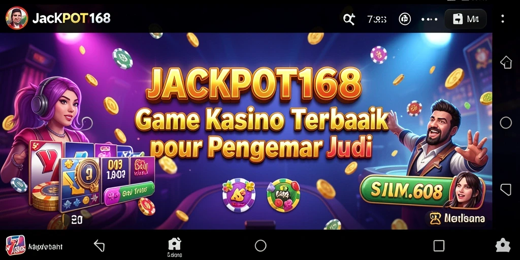 Tampilan menarik dari JACKPOT168 dengan berbagai permainan Kasino.
