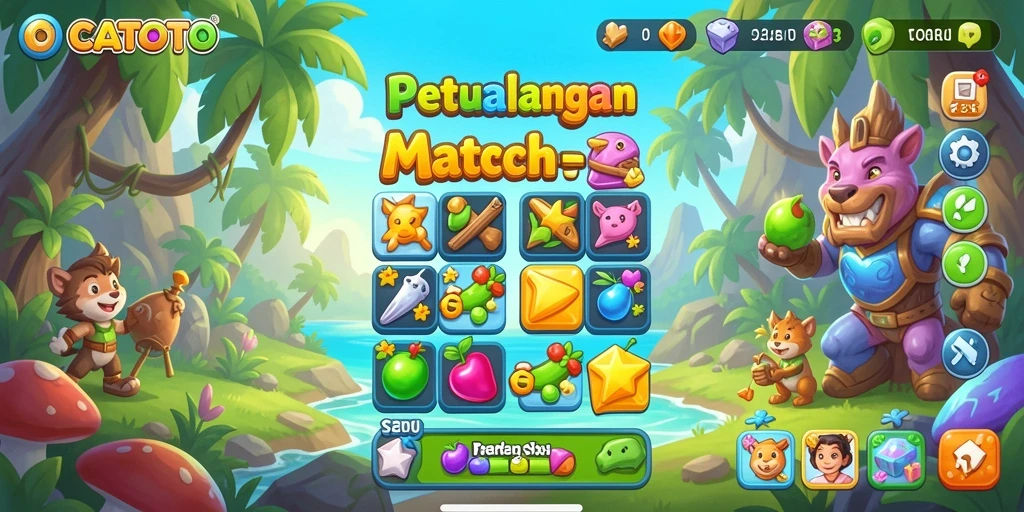 Tampilan menarik dari gameplay OCATOTO yang menantang.