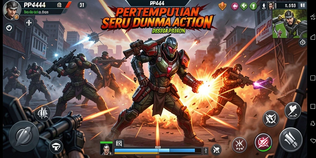 Tampilan mendebarkan dari gameplay PP444 yang penuh aksi.
