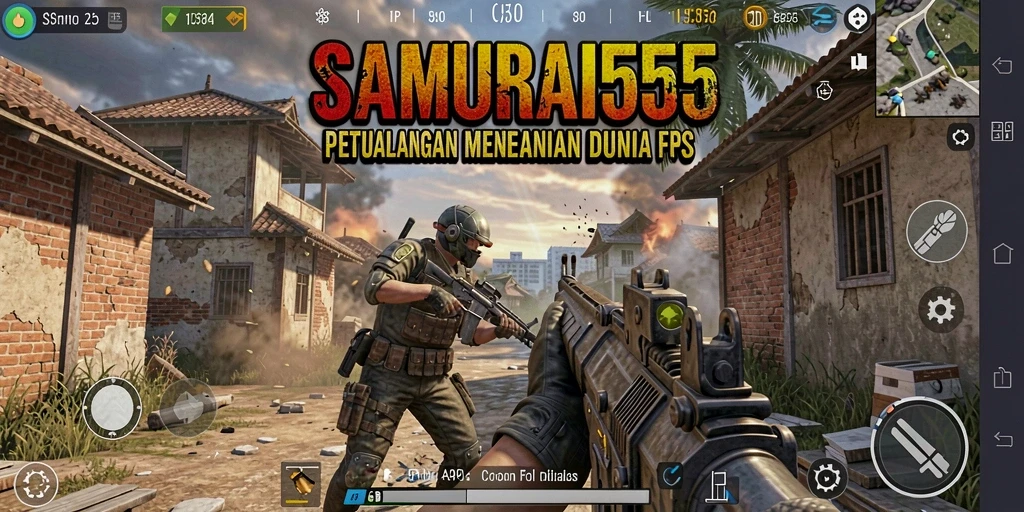 Gameplay seru SAMURAI555 dengan aksi FPS yang mendebarkan.