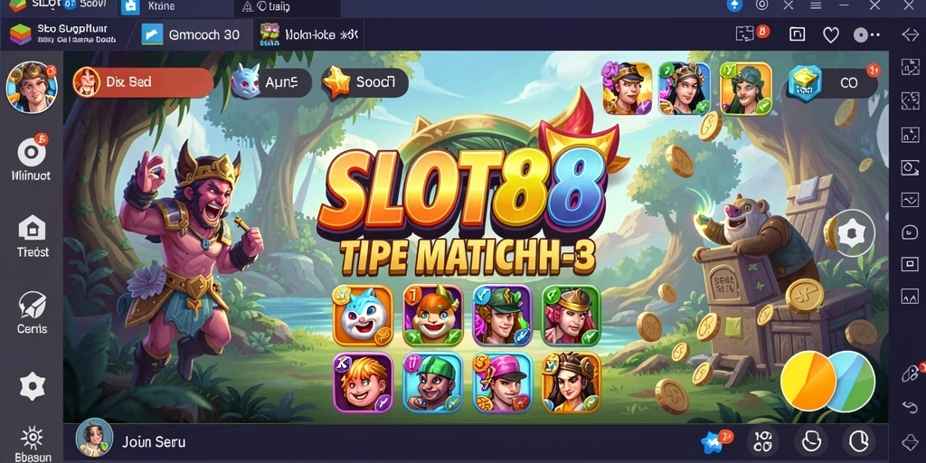 Screenshot utama menampilkan gameplay seru dan berwarna dari SLOT88.