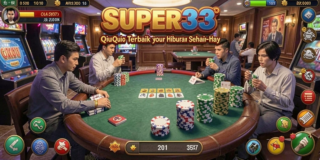 Tampilan menarik dari gameplay QiuQiu di SUPER33.