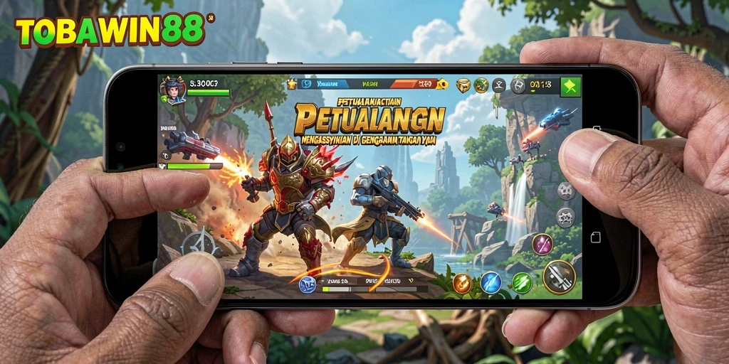 Tampilan gameplay TOBAWIN88 yang penuh aksi dan menegangkan.