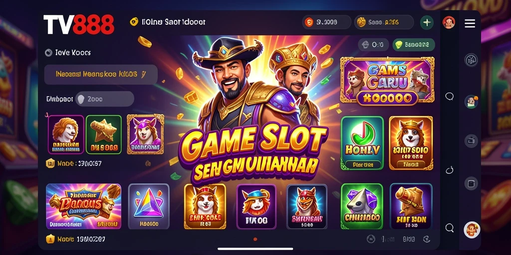 Screenshot gameplay TV888 dengan slot yang mengasyikkan dan peluang besar.