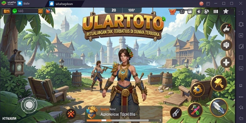 Tampilan gameplay ULARTOTO di dunia terbuka yang menakjubkan.