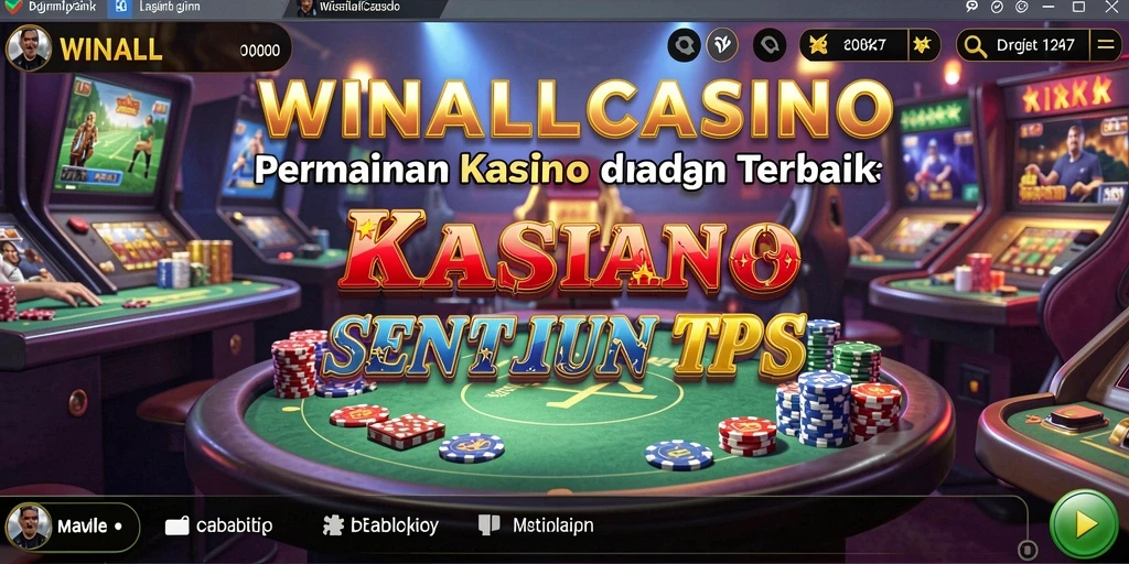 Tangkapan layar utama WINALLCASINO menampilkan gameplay kasino yang seru dan menarik.